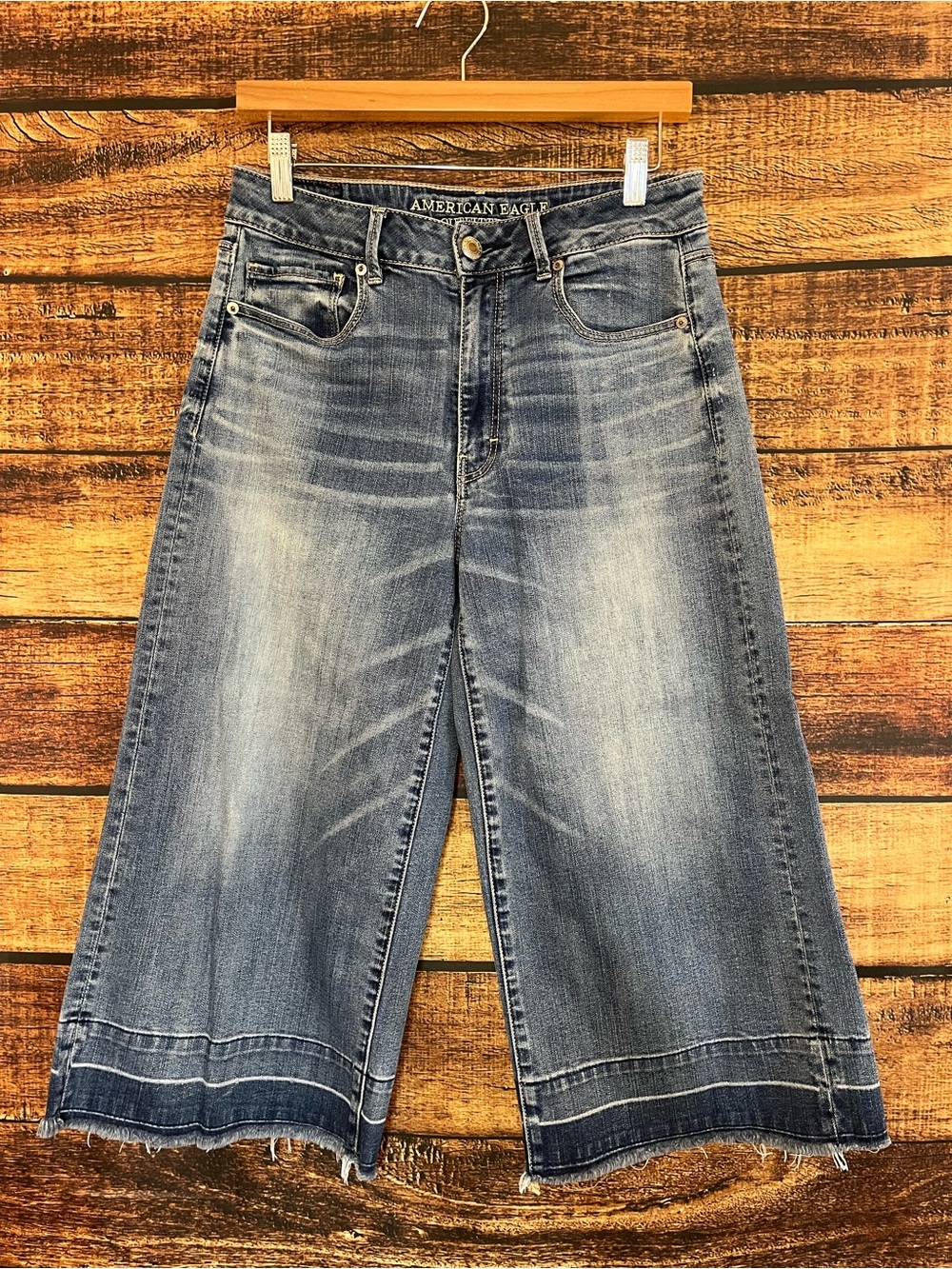 American Eagle Outfitters Festival Crop Cullotte Jeans Size 8